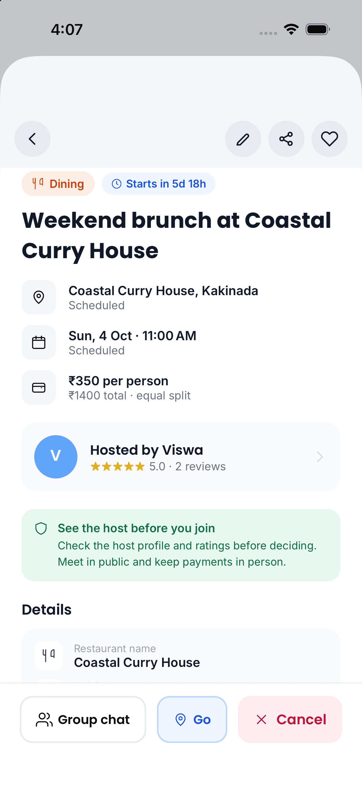 Dining & Food Outings